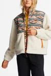 Billabong Hidden Trails Fleece Jacket In White Cap In White
