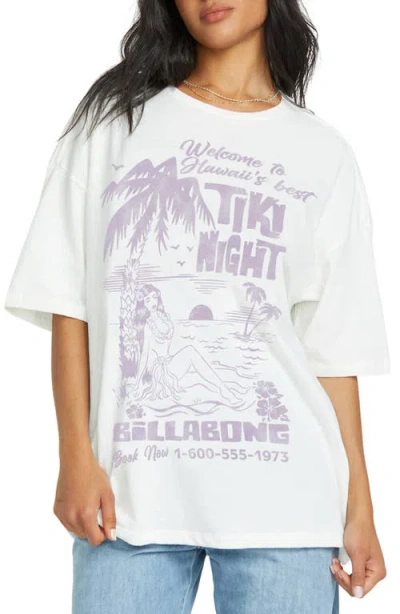 Billabong High On Life Oversize Cotton Graphic T-shirt In Salt Crystal