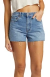 Billabong High Tides Raw Hem Denim Shorts In Medium Surf Spray