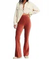 Billabong Hit A Cord Flared Trouser In Sweet Chocolate In Multi