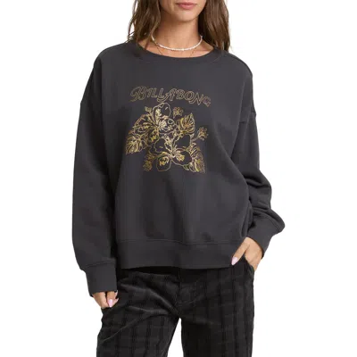Billabong Holidazed Graphic Sweatshirt In Black