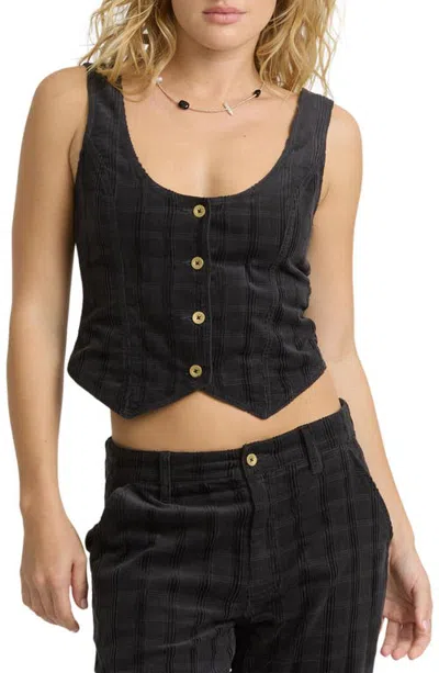 Billabong Holidazed Jacquard Corduroy Vest In Black