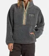 Billabong Horizon High Pile Fleece Half Zip Sweatshirt In Pink
