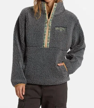 BILLABONG HORIZON HALF ZIP FLEECE IN CHARCOAL