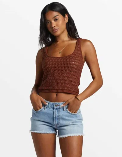 Billabong Hot Shot Tank Top In Chocolate In Brown