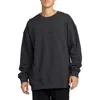 Billabong Iconic Embossed Oversize Cotton Blend Sweatshirt In Black