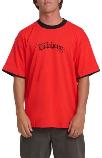 Billabong Immortal Tipper Graphic T-shirt In Red
