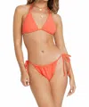 Billabong In The Loop Remi Triangle Bikini Top In Papaya In Orange