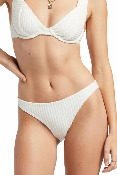 Billabong In The Loop Tropic Bikini Bottom In Salt Crystal In White