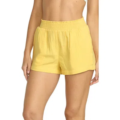 Billabong In The Waves Cotton Gauze Shorts In Orange