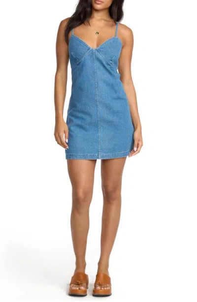 Billabong Indigo Skies Cotton Denim Minidress
