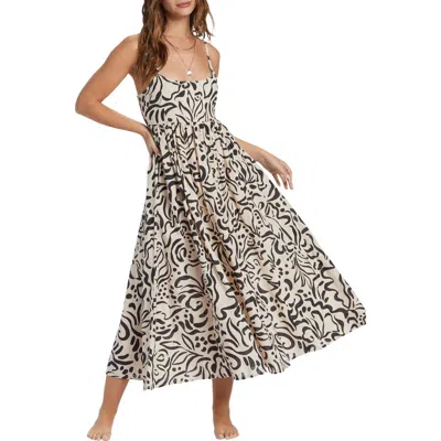 Billabong Island Heat Cutout Sundress In Dove