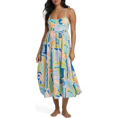 Billabong Island Life Cotton & Linen Midi Sundress In Multi