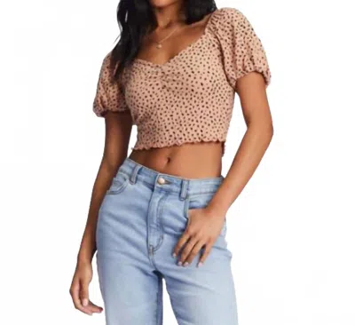 Billabong It's Love Top In Brown In Multi