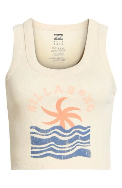 Billabong It Takes You Graphic Stretch Cotton Rib Tank In Neutral