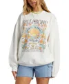Billabong Ride In Oversized Sweatshirt In Salt Crystal In Black