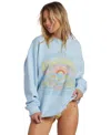 Billabong Ride In Cotton Blend Graphic Sweatshirt In Bliss Blue