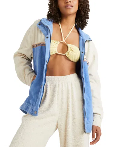 Billabong Juniors' Set The Wave Cotton Colorblocked Jacket In Multi