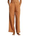 Billabong Tailor Made Wide Leg Cotton Pants In Sandalwood