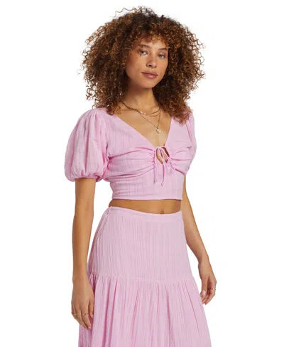 Billabong Tropic Heart Top In Pink Dream