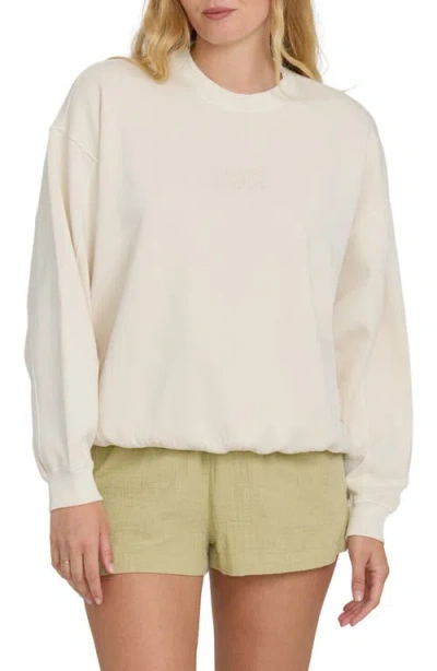 Billabong Kendal Bleached Out Sweatshirt In White