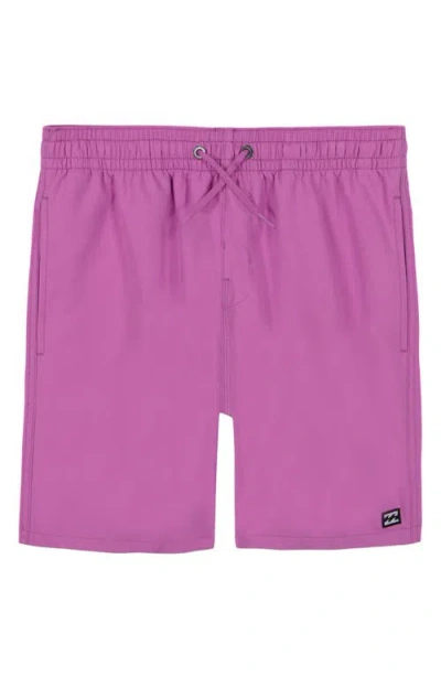 Billabong Kids' All Day Layback Swim Trunks In Fuschia