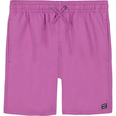 Billabong Kids' All Day Layback Swim Trunks In Fuschia