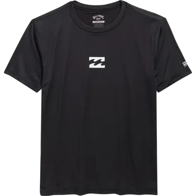 Billabong Kids' All Day Wave Upf 50+ Surf Shirt In Black