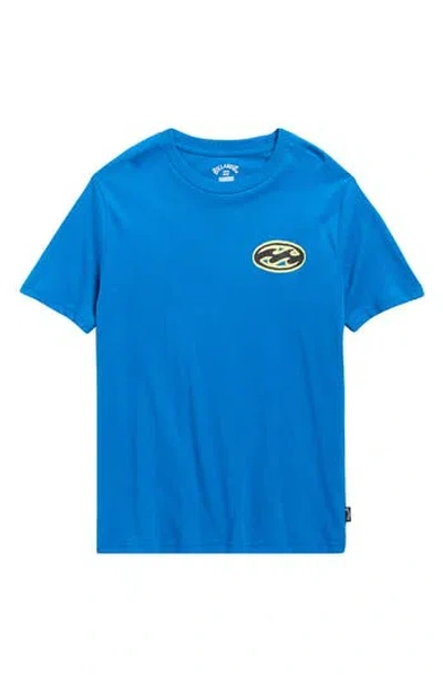 Billabong Kids' Bad Dog Pill Wave Logo Graphic T-shirt In Blue