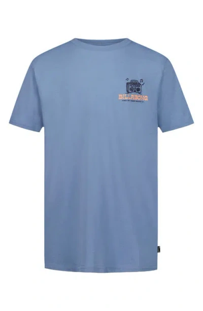 Billabong Kids' Beach Lizard Cotton Graphic T-shirt In Blue