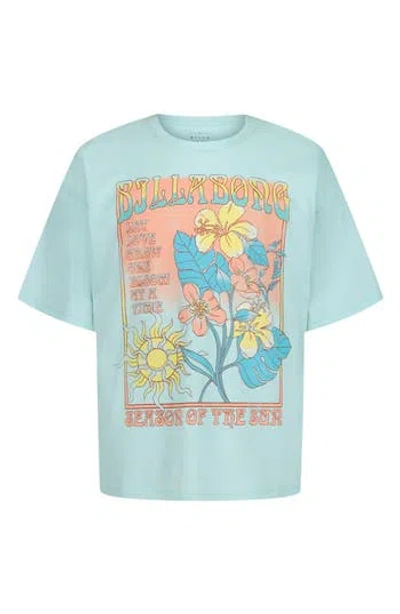 Billabong Kids' Bloom Oversize Graphic T-shirt In Blue