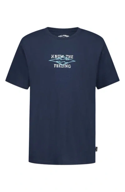 Billabong Kids' Boys Know The Feeling Graphic Cotton T-shirt In Blue