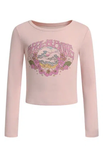Billabong Kids' Brighter Days Long Sleeve Graphic T-shirt In Pink