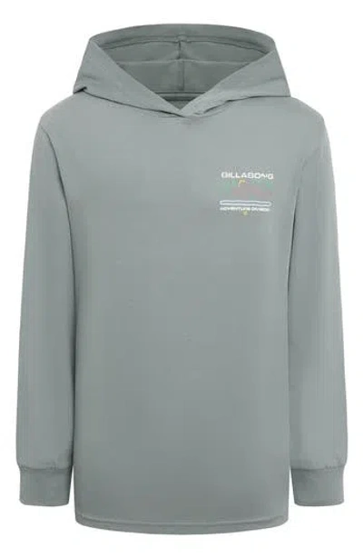 Billabong Kids' Coastal Range Hooded Long Sleeve T-shirt In Blue