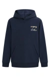 Billabong Kids' Crayon Wave Cotton Blend Fleece Hoodie In Blue