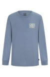 Billabong Kids' Crayon Wave Graphic Long Sleeve T-shirt In Blue