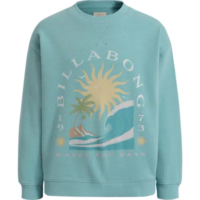 Billabong Kids' Day Waves Long Sleeve Graphic T-shirt In Blue