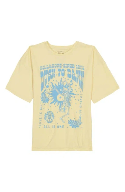 Billabong Kids' Dusk To Dawn Oversize Cotton Graphic T-shirt In Cali Rays Blue
