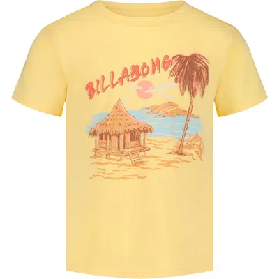 Billabong Kids' For The Views Graphic T-shirt In Yellow