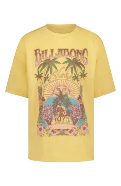 Billabong Kids' Forever Oversized Graphic T-shirt In Yellow