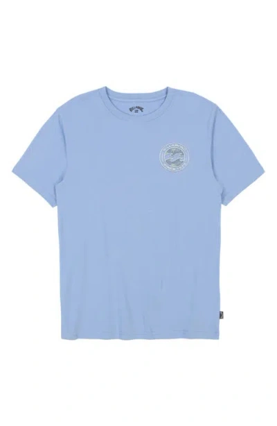 Billabong Kids' Hollow Cotton Graphic T-shirt In Sky Blue