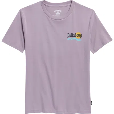 Billabong Kids' Loner Cotton Graphic T-shirt In Purple