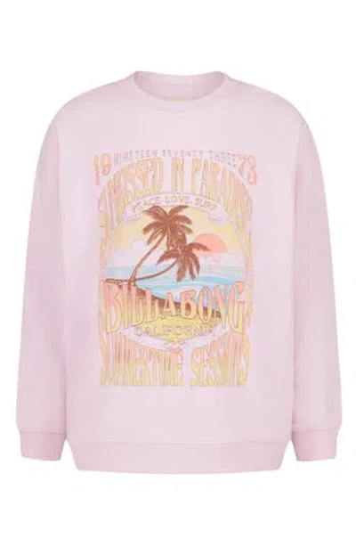 Billabong Kids' Making Waves Graphic Sweatshirt In Pink