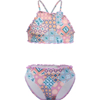 Billabong Kids' Mystic Moon Two-piece Swimsuit In Brown