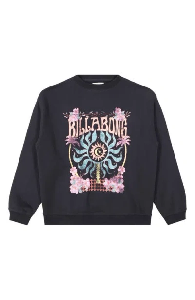 Billabong Kids' Mystic Sun Graphic Sweatshirt In Black Sands