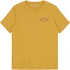 Billabong Kids' Original Arch Cotton Graphic T-shirt In Vintage Gold