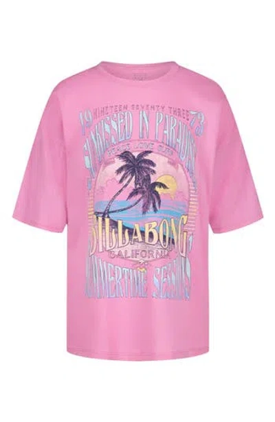 Billabong Kids' Oversize Sunset Graphic Tank In Pink