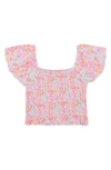 Billabong Kids' Paradise Cove Floral Smocked Crop Top