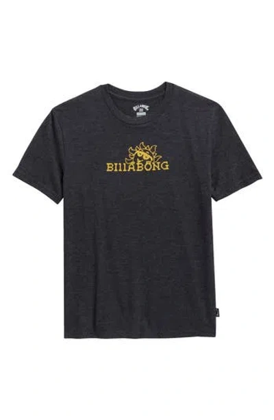 Billabong Kids' Peak Logo Graphic T-shirt In Black Heather