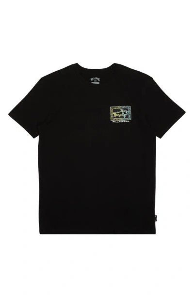 Billabong Kids' Sharky Cotton Graphic T-shirt In Black